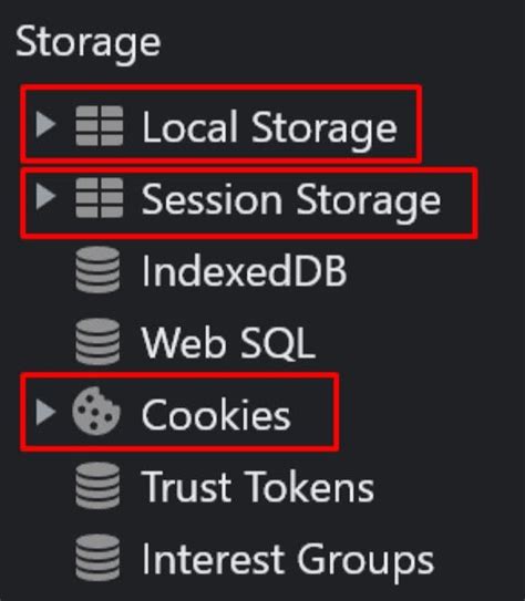Image result for sessionStorage Cookies Local Storage