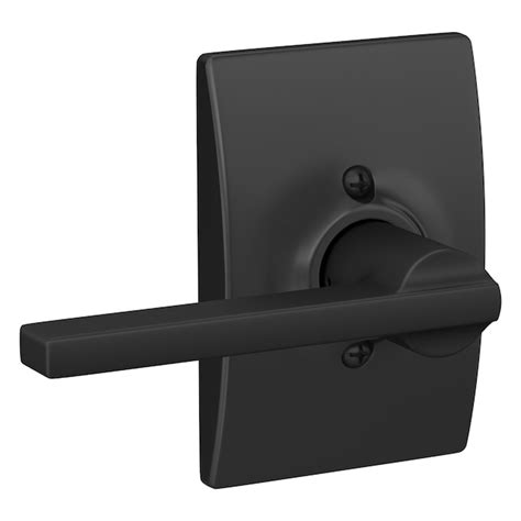 Schlage F170 Lat/Cen Latitude- Century Matte Black Universal Interior ...