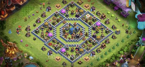 Best Anti 2 Stars Base TH12 with Link, Hybrid - Town Hall Level 12 Base ...