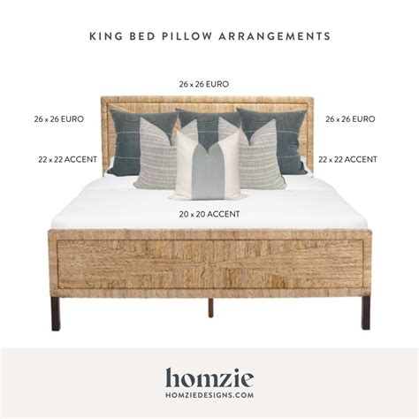 How to Arrange Pillows on a King Bed — Homzie Designs