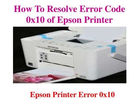 Image result for Epson Error Code 0X10