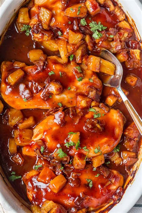 Pineapple BBQ Baked Chicken Breast - Delicious Recipes
