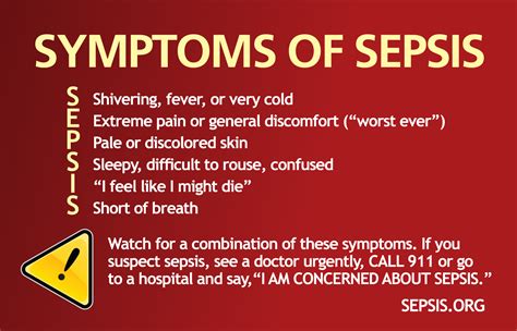 Symptoms - Sepsis Alliance