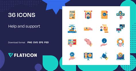 Help and support Icon Pack | Flat | 36 .SVG Icons