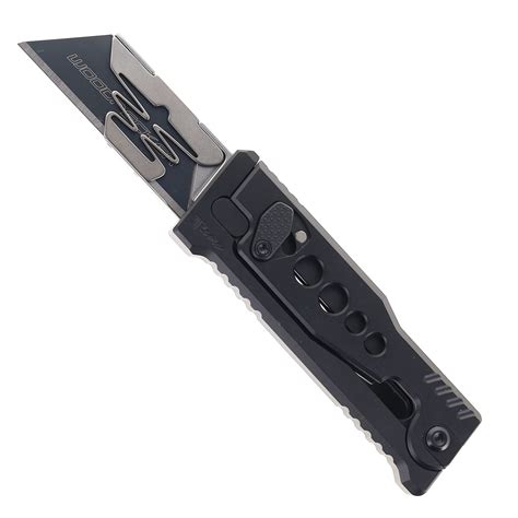 Reate Exo-U Utility Knife Black Aluminum Speed Hole