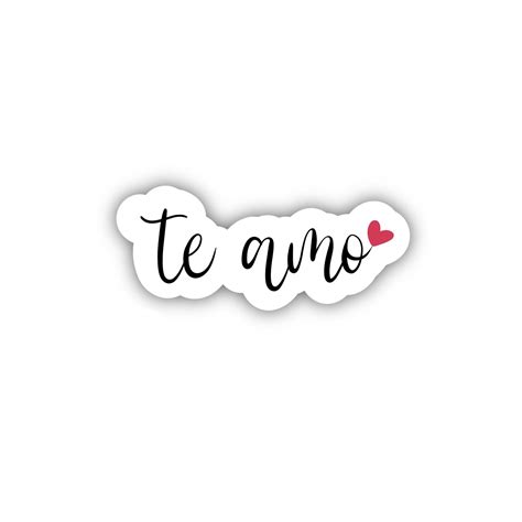 Te Amo Spanish Love Sticker Waterproof Romantic Vinyl Decal, Valentine ...