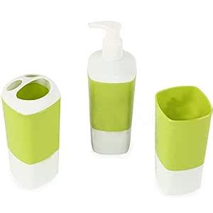 AllExtreme Bath Accessory Set, Soap Dispenser Pump, Toothbrush Holder ...