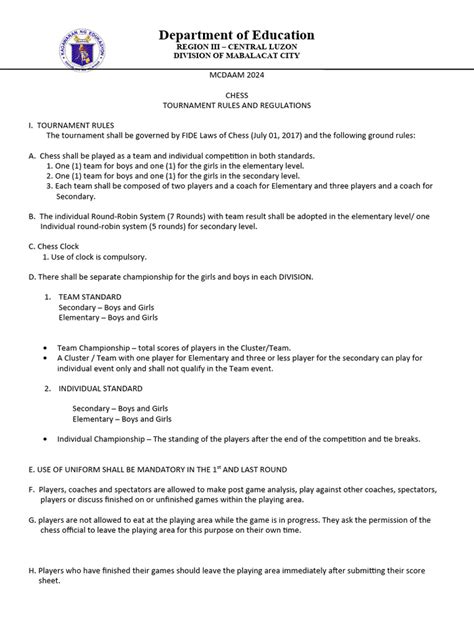 Chess Rules | PDF | Chess | Gaming