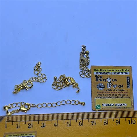 Brass gold plated chain 5pc in a pack – KnowHowArtCraft