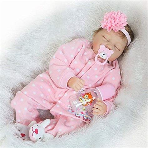 Buy DangTpor Reborn Baby Dolls Girl Closed Eyes 22 inch Soft Weighted ...