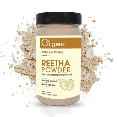 Origenz Reetha Powder 100 gm for Hair Wash, Pack, Mask, Shampoo, Scalp ...