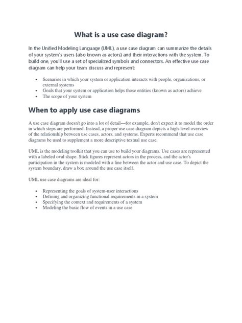 An Introduction to Use Case Diagrams: Components, Symbols, Notation, and Examples | PDF ...