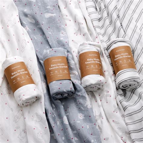 Amazon.com: Momcozy Muslin Swaddle Blankets, 4 Pack, Ultra Soft ...