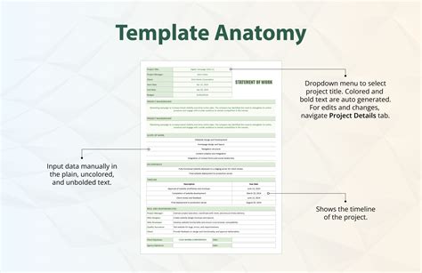 Sample Statement of Work Template in Excel, Google Sheets - Download | Template.net