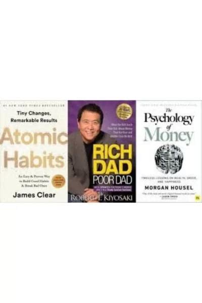(Combo Pack) Atomic Habits, Rich Dad Poor Dad, Psychology of Money ...