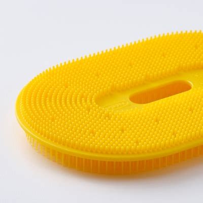 UPPFYLLD vegetable scrubber, bright yellow - IKEA