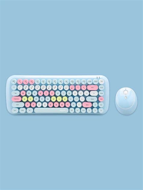 MOFII Doce Cor Misturada Sem Fio 2.4G Teclados E Mouses Set , Adorável ...