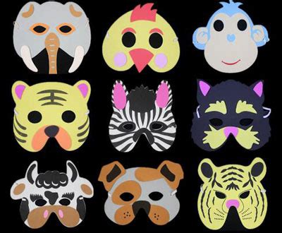 动物面具幼儿手工制作面具儿童diy自制玩具_画画大全