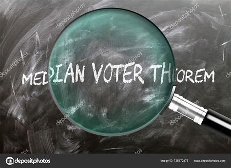Median Voter Theorem Learn Study Inspect Taking Closer Look Median — Stock Photo © NiceIdeas ...