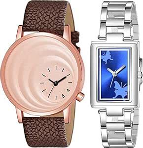 ASPORE Casual Analogue Brown/Blue Dial Men/Women's Leather/Stainless ...