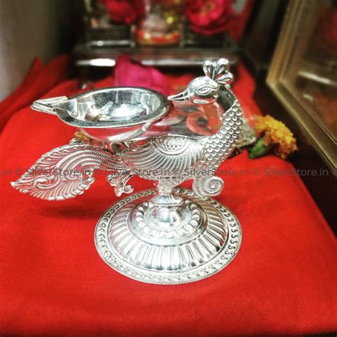 Pure Silver Diya with handle - 925 silver – SilverStore.in