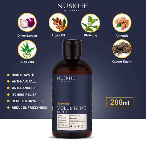 Nuskhe by Paras Ayurvedic Volumizing Hair Oil For Growth, Anti Hair ...