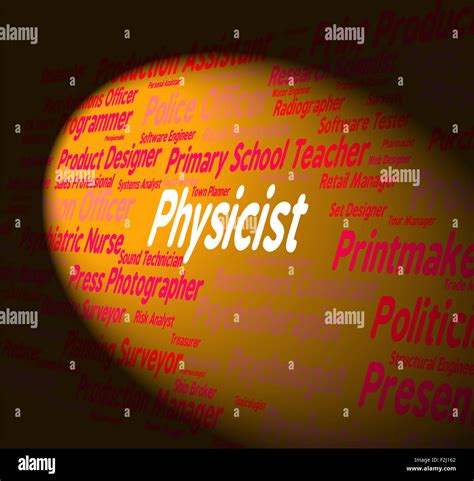 Physicist Job Showing Lab Technician And Physicists Stock Photo - Alamy