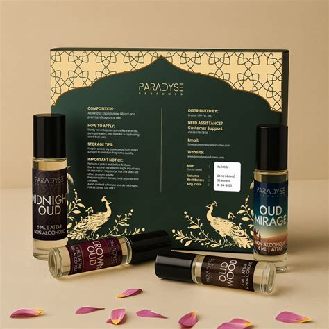 Oud Attars - Midnight Oud | Crown Oud | Oud Mirage | Oud Wood | Pack O