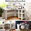 Buy Home Office Writing Workstation L-shaped Corner Computer Desk w ...