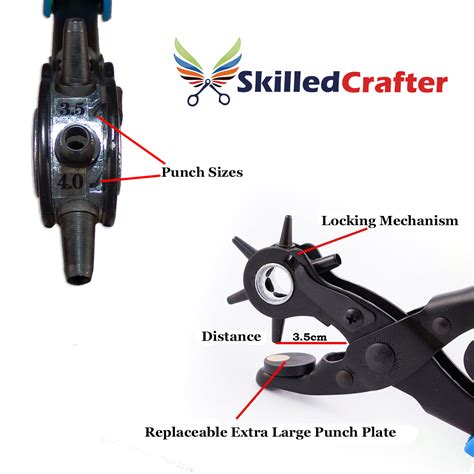 Leather Hole Punch - The Pro Hole Punch by Skilled Crafter