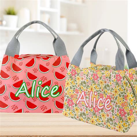 Personalized Insulated Lunch Bag: Custom Name Cooler Tote - Etsy