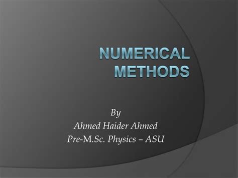 Image result for Numerical Methods Slide Design