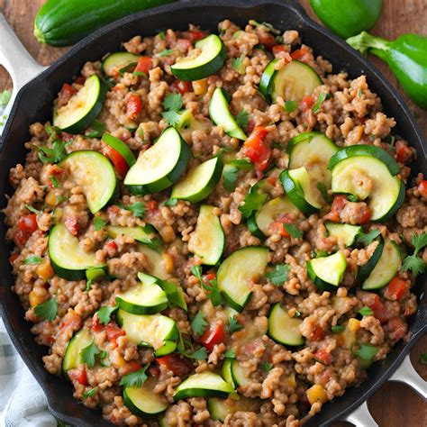 Italian Ground Turkey Skillet with Zucchini Recipe | Cheff Recipes