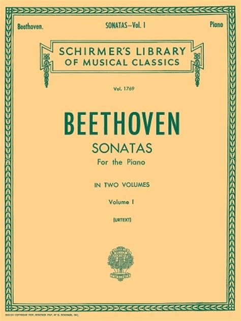 Buy Beethoven: Sonatas Volume 1: Schirmer Library of Classics Volume ...