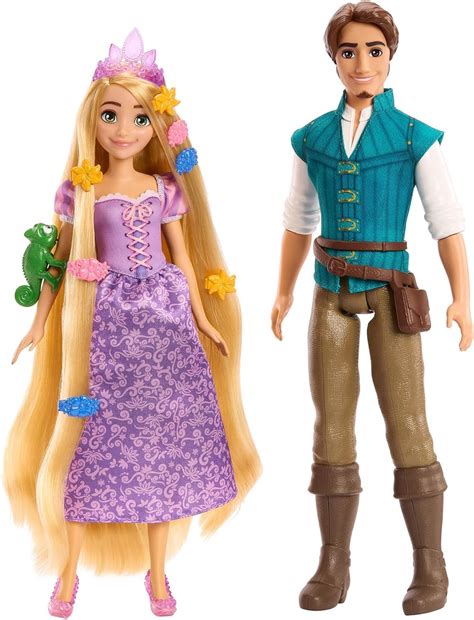 Disney Princesses Adventure Set of 2 Rapunzel and Flynn Rider Dolls ...