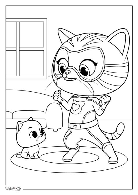 SuperKitties Coloring Pages (Free Printable PDFs) | WakeTheKids