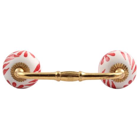 Indian-Shelf 1 Pack Ceramic Cabinet Handles Drawer Pulls Red Interior ...