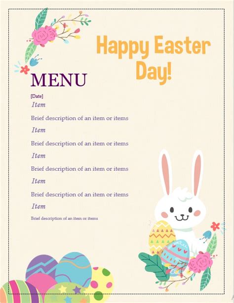 Create a Free Printable Menu 的图像结果
