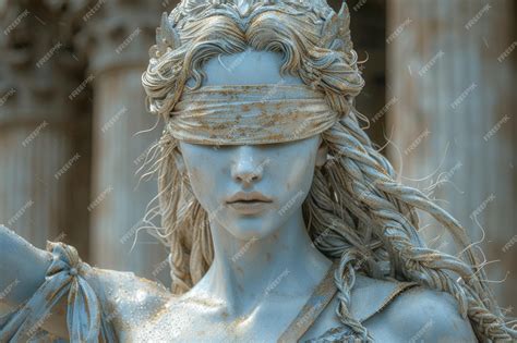 Premium AI Image | Themis female with scales with a blindfold honesty court fair sentence ...