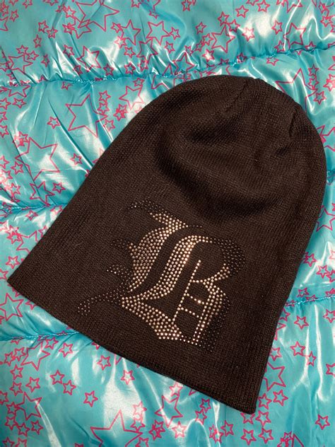 2000's rhinestone knit cap | NOVO！