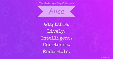 The hidden meaning of the name Alice | Namious