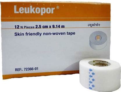 leukopor (2.5 cm x 9.14 m) Skin friendly non-woven TAPE ( 12 pcs ...