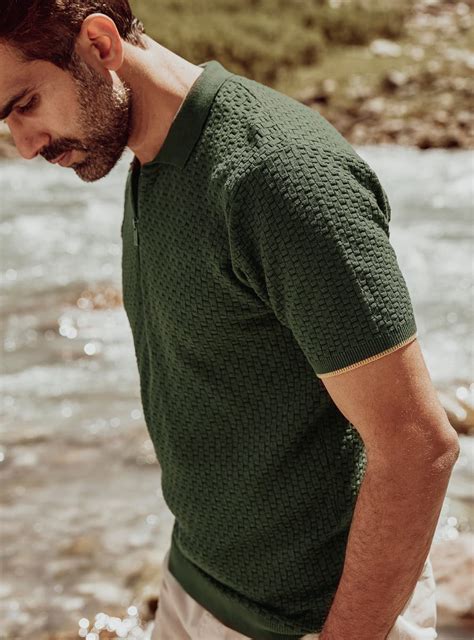 Buy Cable Green Polo | Casual Green Structure Polos & Tees for Men ...