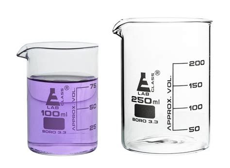 Buy LabGlassby EISCO - Beaker - 100 ml & 250 ml, Low Form, Borosilicate ...