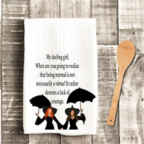 Practical Magic My Darling Girl Waffle Weave Sublimated Towel, Witch Gift, Unique Best Friend ...