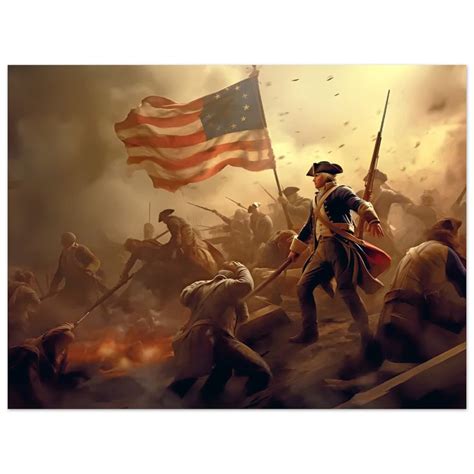 American Revolution Vintage Landscape Poster, Large Art Print ...
