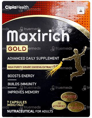Maxirich Gold Capsule 7 - Uses, Side Effects, Dosage, Price | Truemeds