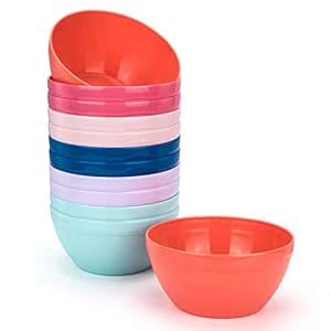 Buy Unbreakable 30-ounce Plastic Bowls Salad Bowls Cereal Bowls ...