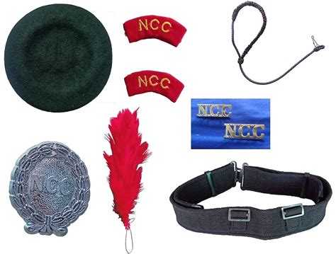 REGALIA NCC Accessories - Beret, Cap Badge & RED Heckle, Set : Amazon ...