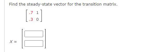 Image result for Steady State of Transition Matrix